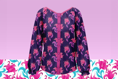 Fantasy flowers seamless patterns set Product Image 4