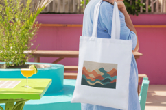 Abstract Layered Mountain Landscape Embroidery Design Product Image 4