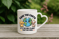 Save the earth it's the only planet that has dogs PNG Sublim Product Image 4