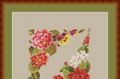 Vintage Cross Stitch Scheme Dahlia and pansies Product Image 5