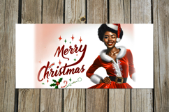 Christmas Pin up Girl | 4 vintage Sublimation Mug design PL Product Image 4