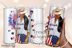 American Dream Patriotic Woman Design 4th of July USA Pride Product Image 8