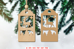 Christmas Gift Tag Laser Cut SVG Product Image 1