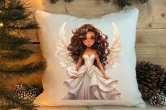 Christmas Black Angel Clipart , Christmas Angel PNG Product Image 4