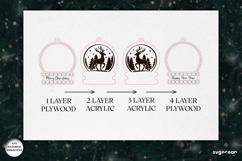 Christmas Snowglobe Ornaments SVG Bundle | Laser Cut | SVG Product Image 4
