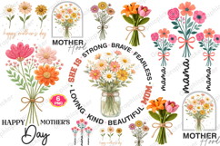 Mother's Day PNG, She is Mom PNG, Boho Mama Floral PNG, Mama Product Image 1