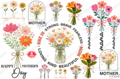 Mother's Day PNG, She is Mom PNG, Boho Mama Floral PNG, Mama Product Image 1