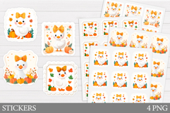 Fall Goose Sticker Printable. Fall Sticker Design Product Image 1