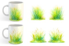 Mug sublimation design with illustration grass Product Image 6