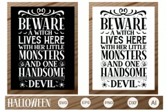 Farmhouse Halloween SVG Design / Halloween Porch Sign SVG Product Image 1