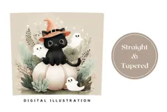 Cartoon Halloween Tumbler Wrap, Halloween Ghost Tumbler Product Image 4