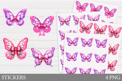Butterfly Sticker Design. Summer Sticker Printable Product Image 1