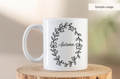 Hand Drawn Oval Fall Leaves Border SVG Product Image 4