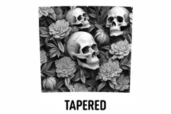 3D Skull Flowers Tumbler Sublimation Wrap | 3D Tumbler wrap Product Image 3
