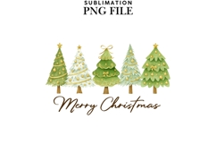 Christmas trees png design for T-shirts Product Image 1