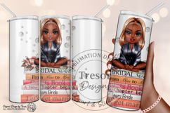 Black Bride Chibi PNG Bridal Shower Sublimation Blonde Chibi Product Image 4