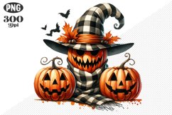 Halloween Pumpkins Sublimation - Clipart PNG Design Product Image 1