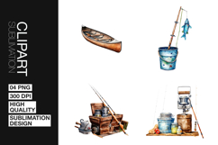 Fishing Gear Art Clipart PNG Product Image 1