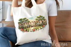 Savannah Georgia PNG, Vintage Southern Oak Tree Sublimation Product Image 5