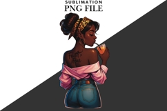 Motivational Melanin woman Sublimation PNG, Graphic Illustra Product Image 4