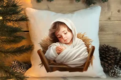 Christmas Baby Jesus Watercolor Clipart, Christmas Baby Jesu Product Image 4