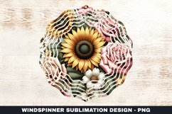 Flowers Wind Spinner Sublimation Design Product Image 1