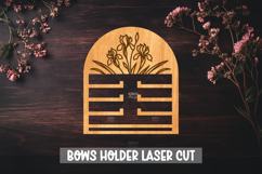 Bow holder laser cut - Wooden Nursery Decor Laser Product Image 1