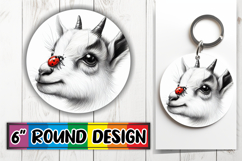 Enchanted Circle Keychain Magic PNG, Cute Animals Product Image 1