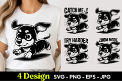 Catch Me Dog Humor SVG PNG Product Image 1