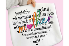 Mother's Day PNG, She is Mom PNG, Faux Yarn Mama PNG, Mother Product Image 7