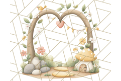 Whimsical Fairy Village Clipart PNG for Kids, Fairytales Png Product Image 4