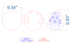 Halloween Witch SVG laser cut files for Glowforge Product Image 3
