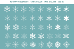 Snowflakes Clipart Bundle: Winter Christmas Elements PNG SVG Product Image 4