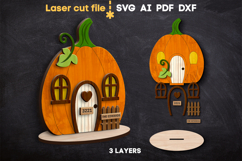 Pumpkin Houses Bundle SVG laser cut files for Glowforge Product Image 3