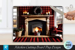Farmhouse Mantelpiece with Burlap and Buffalo Cutting Board Product Image 1
