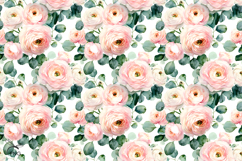 Watercolor floral digital paper, seamless pattern Product Image 4