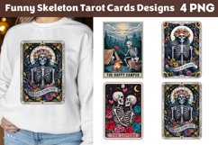 Funny Skeeleton Tarot Cards Designs Clipart Product Image 1