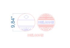 Welcome SVG laser cut file for Glowforge Product Image 4
