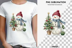 Yarn snowman png design for T-shirts Product Image 4