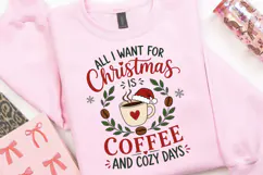 Coffee Christmas PNG, All I Want For Christmas Is Coffee And Product Image 2