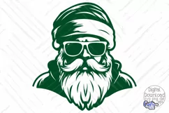 Cool Santa Svg | Funny Christmas Svg | Santa Sunglasses Product Image 2
