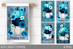 Pumpkin Kitchen Towel. Fall Kitchen Towel Sublimation Product Image 1