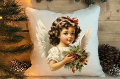 Christmas Black Angel Clipart, Christmas Angel Clipart Product Image 4