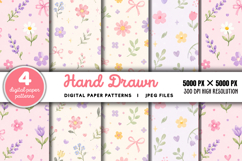 Hand Drawn Background Seamless Pattern JPG Product Image 1
