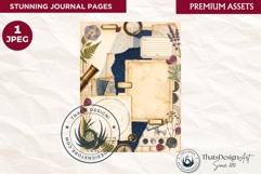 Botanical Herbarium Junk Journal Ephemera sheet collage page Product Image 1