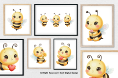 15 Bundle Watercolor Cute Girl Bee Baby Honey Sting Fly Buzz Product Image 4