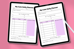 Cute Daily Planner Canva Template Pastel Aesthetic Product Image 4