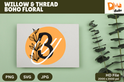 Willow &amp; Thread Boho Floral Monogram Product Image 1