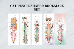 Cat Pencil Shaped Bookmark Set,Cute Pastel Stationery Gift Product Image 4
