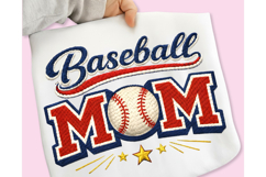 Baseball PNG, faux yarn Baseball Mom PNG, Crochet Baseball Product Image 2